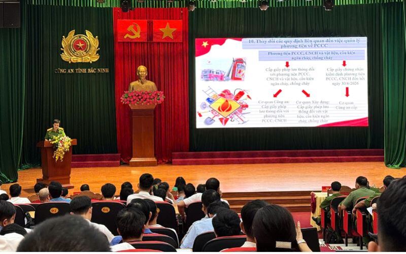 Bắc Ninh: Tập huấn chuyên sâu Luật PCCC và CNCH và các văn bản quy phạm pháp luật hướng dẫn thi hành