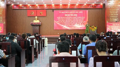 Đội CC và CNCH&nbsp;Khu vực 19 tuyên truyền, huấn luyện nghiệp vụ PCCC và CNCH địa bàn xã Hóc Môn