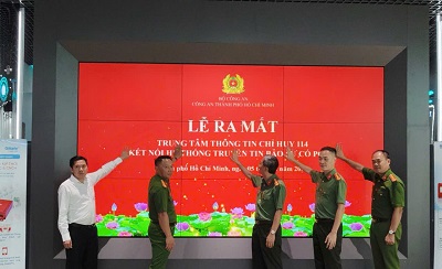 Công an Thành phố Hồ Chí Minh tổ chức Lễ ra mắt Trung tâm Thông tin chỉ huy 114 kết nối hệ thống truyền tin báo sự cố PCCC