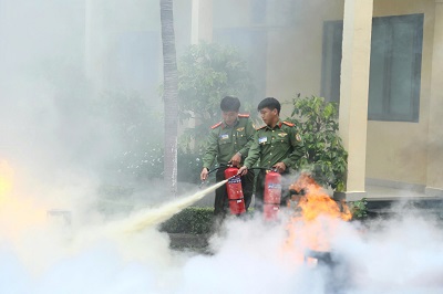 Nâng cao nghiệp vụ PCCC và CNCH cho lực lượng Công an Cửa khẩu Cảng HKQT Tân Sơn Nhất